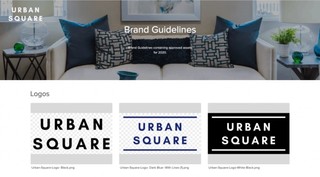 A brand portal example for Urban Square logos.
