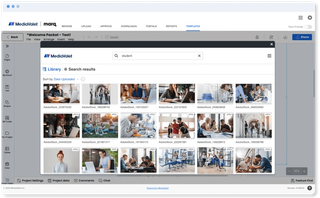 MediaValet Templating screenshot - DAM Library with all DAM Templates displayed