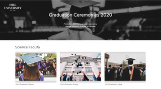 A brand portal example for a graduation ceremony for Hill University.