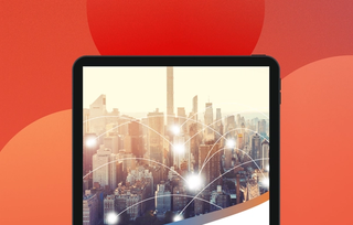 eBook cover of buying a dam for enterprises top of a geometric red background