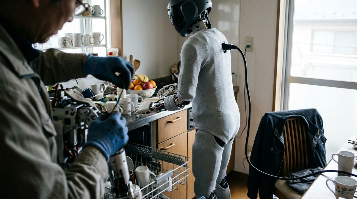 Japan's GMO Internet Group Unveils First Mobile Repair Unit for Humanoids