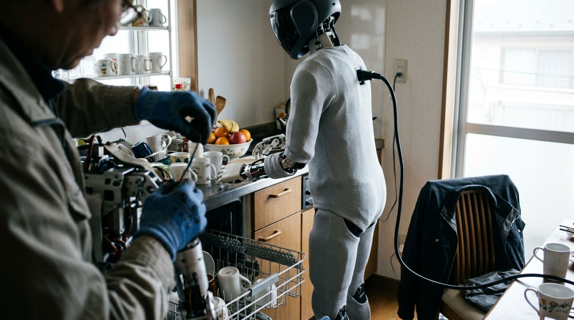 Japan's GMO Internet Group Unveils First Mobile Repair Unit for Humanoids