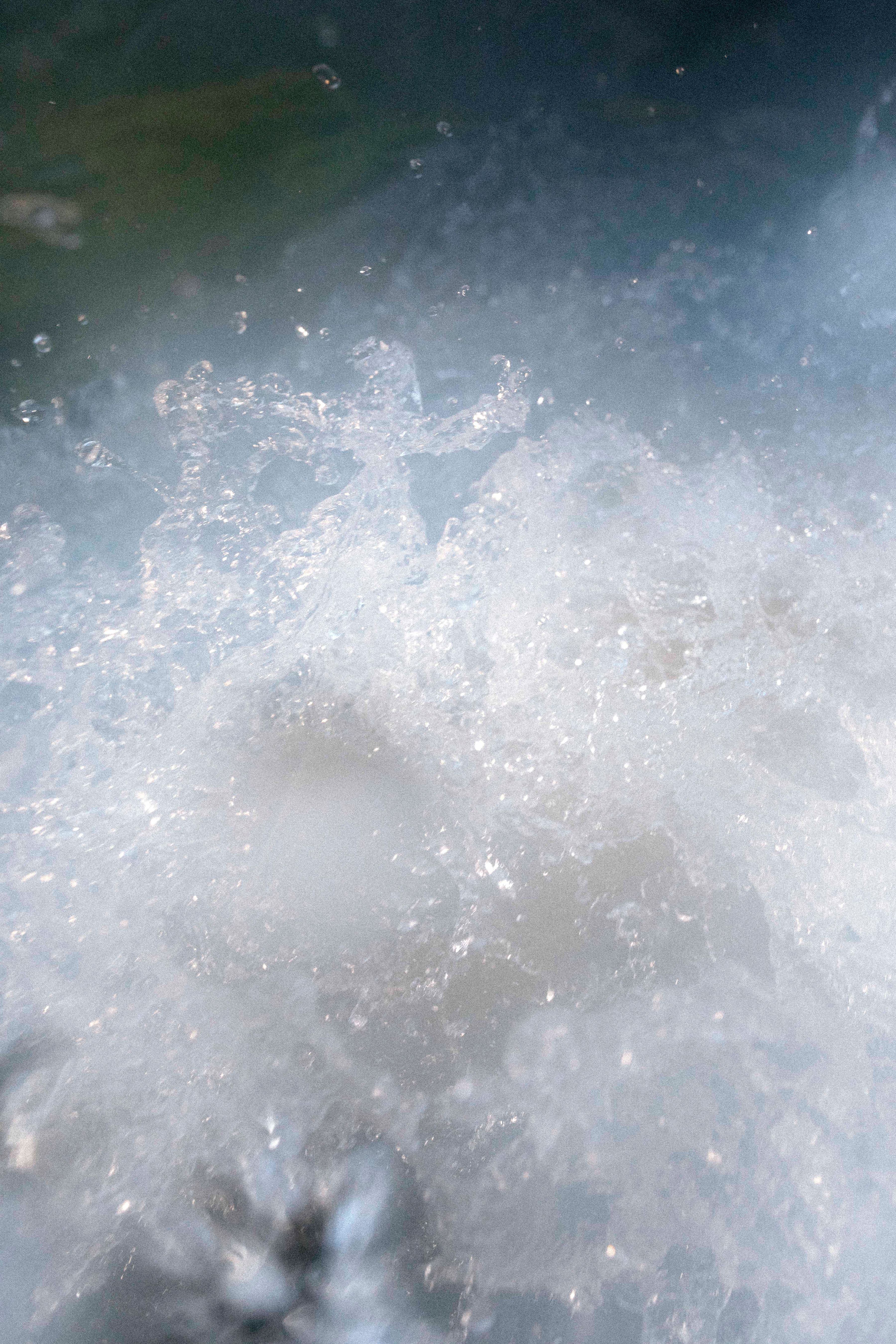 soca near spring waterfall white