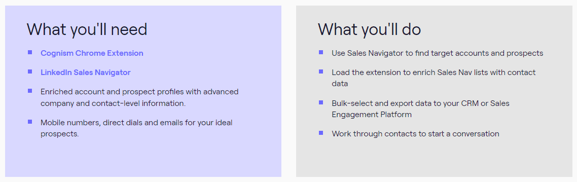 Cognism integration page