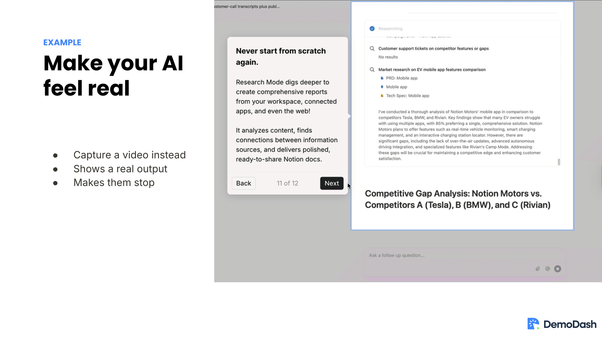 Showcase AI Features in Your Demo
