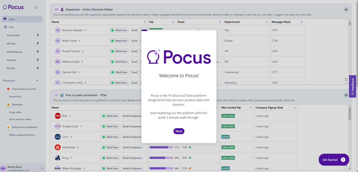 Pocus interactive demo