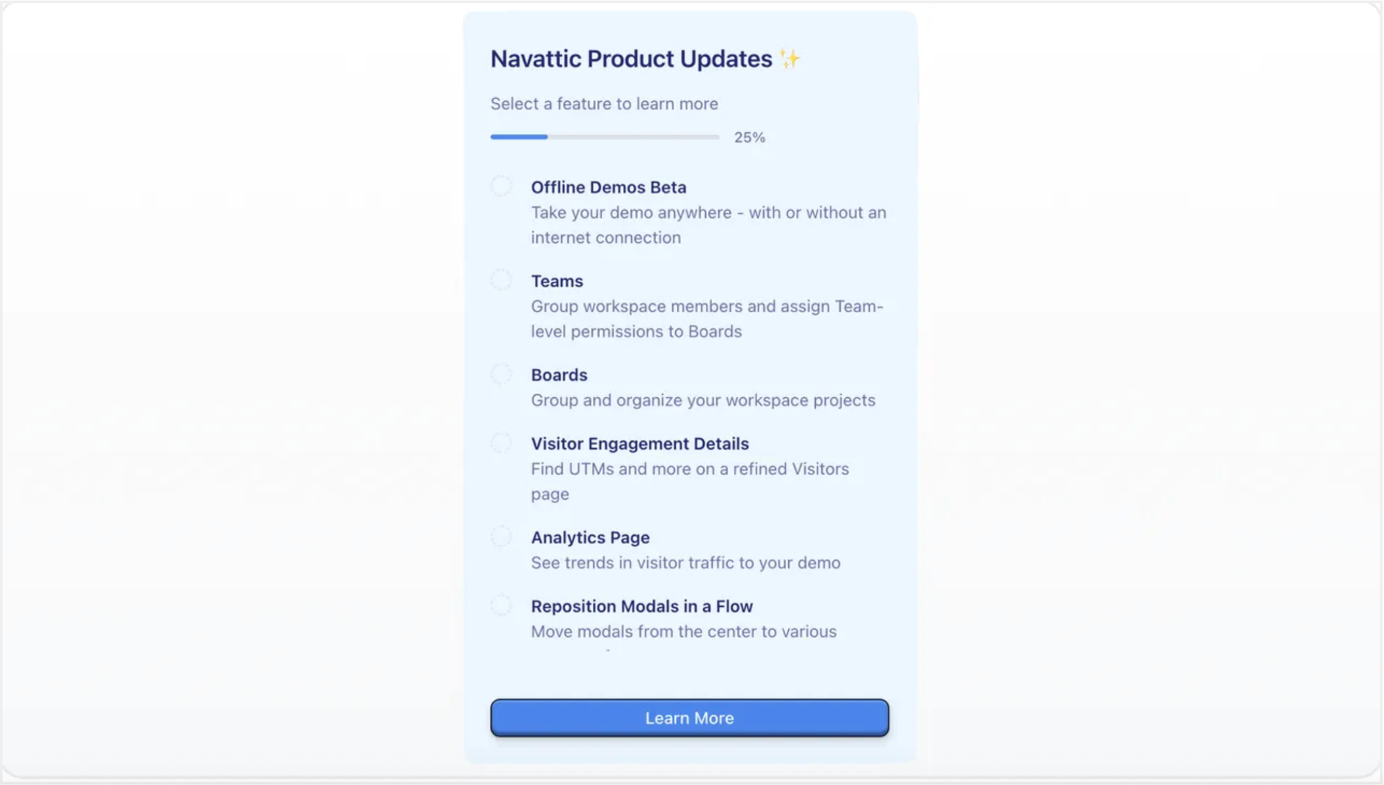 Checklist Feature