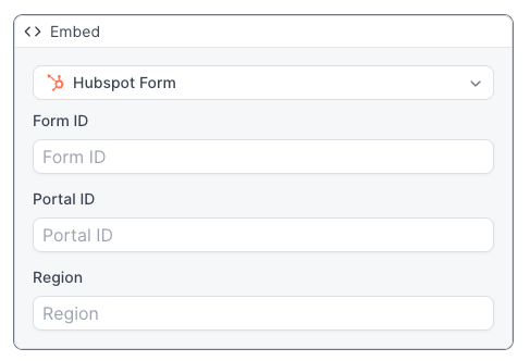 Hubspot Embed Form