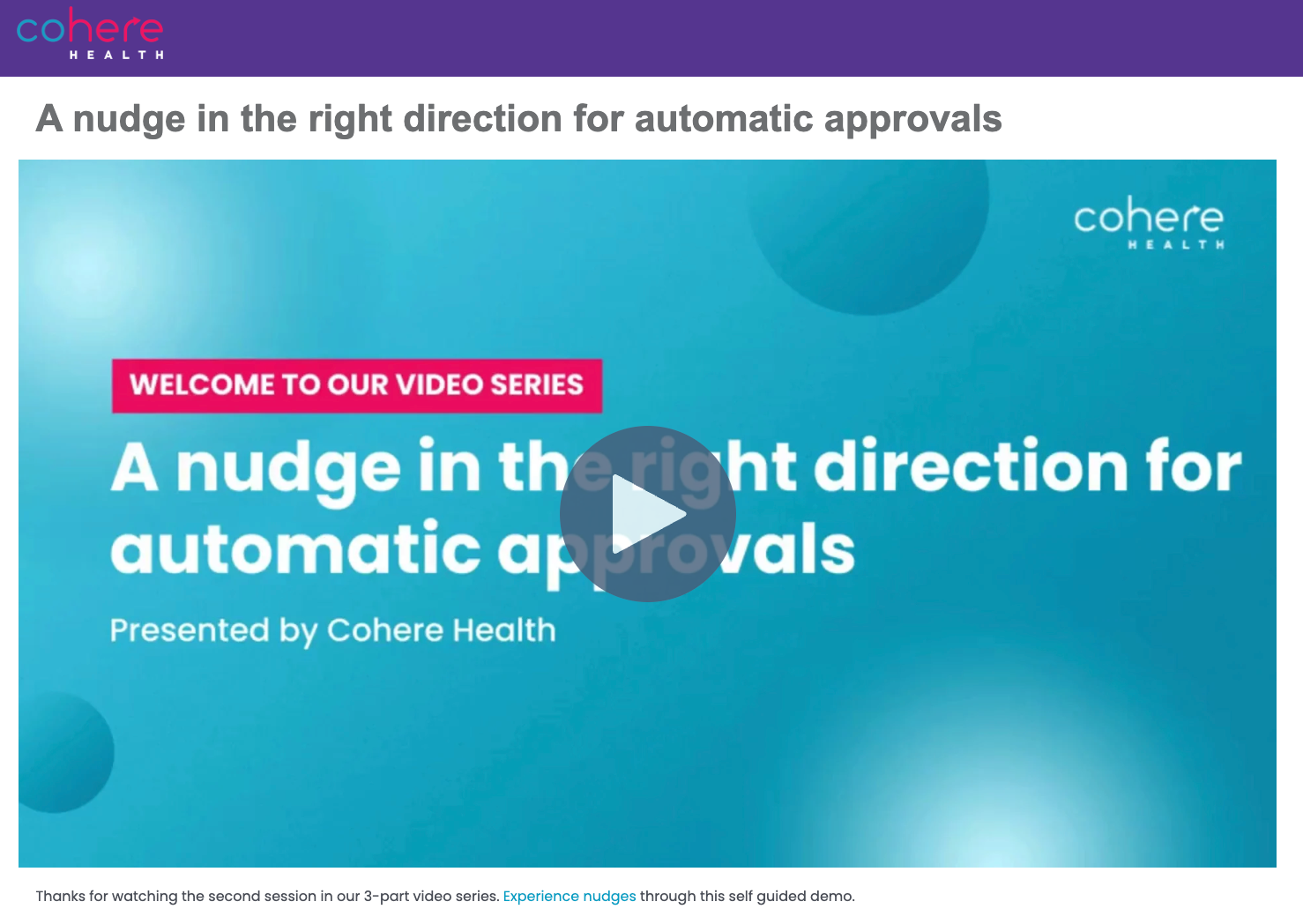 Cohere AI webinar landing page