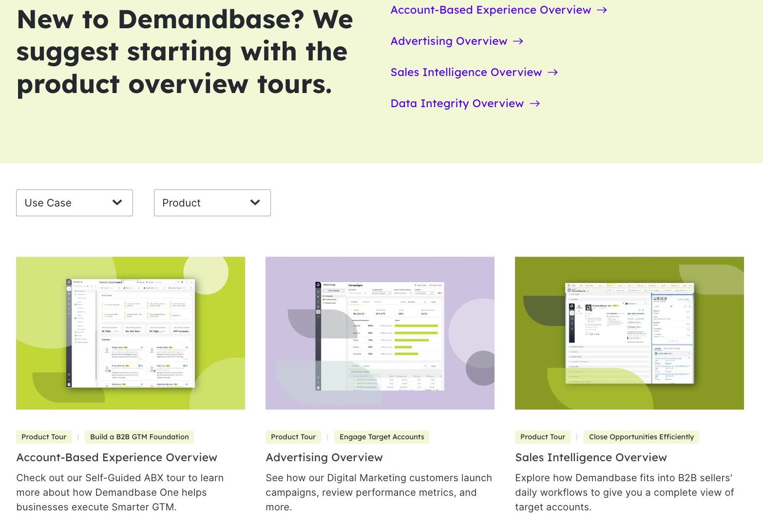Demandbase product tour library