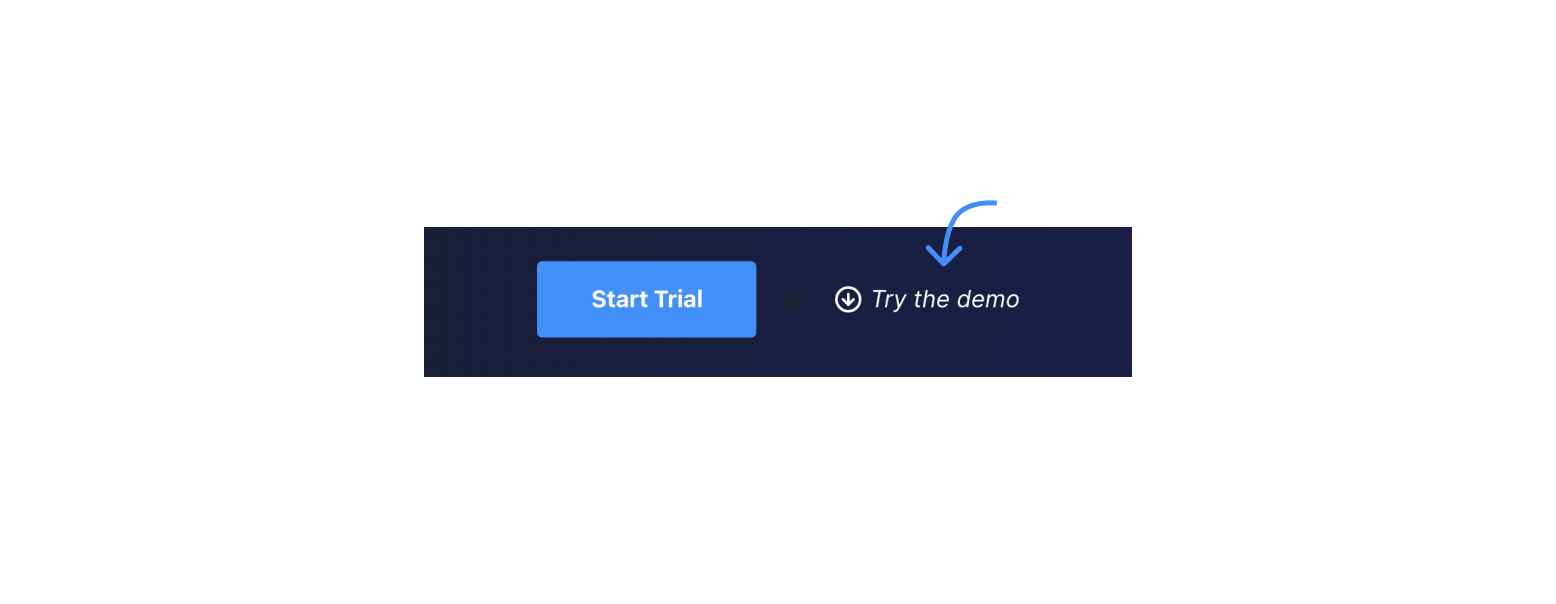 "Try the demo" on the Navattic home page