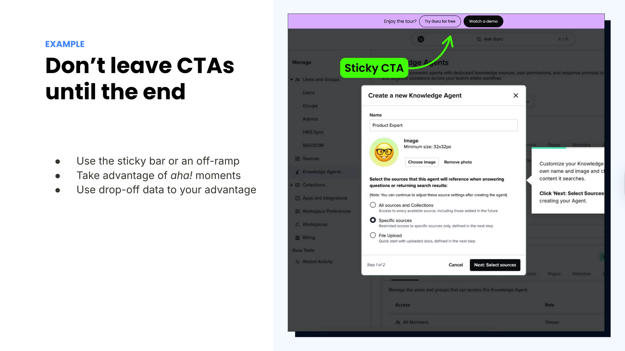 Place CTAs Throughout Demo Journey