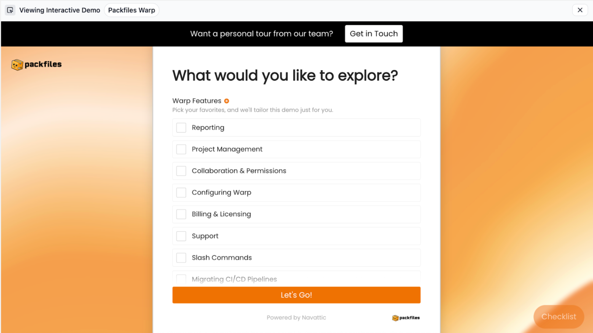 Packfiles Interest Demo