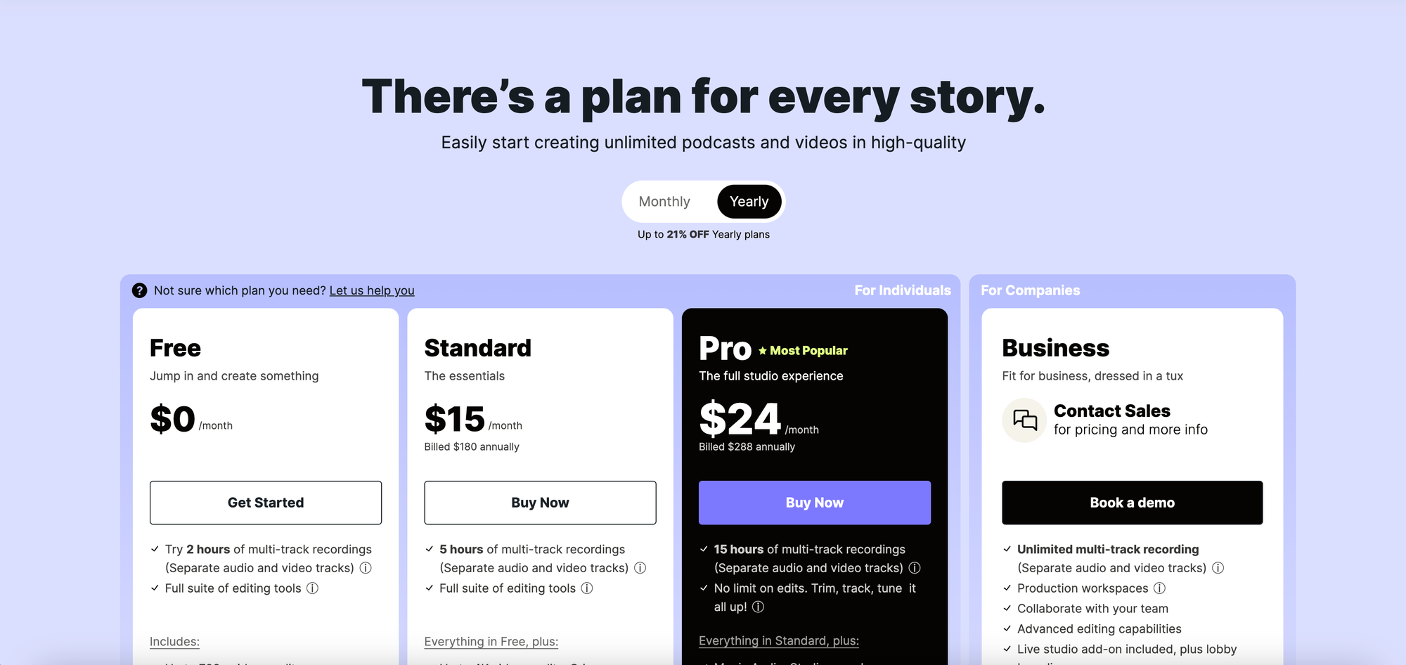 Riverside pricing tiers