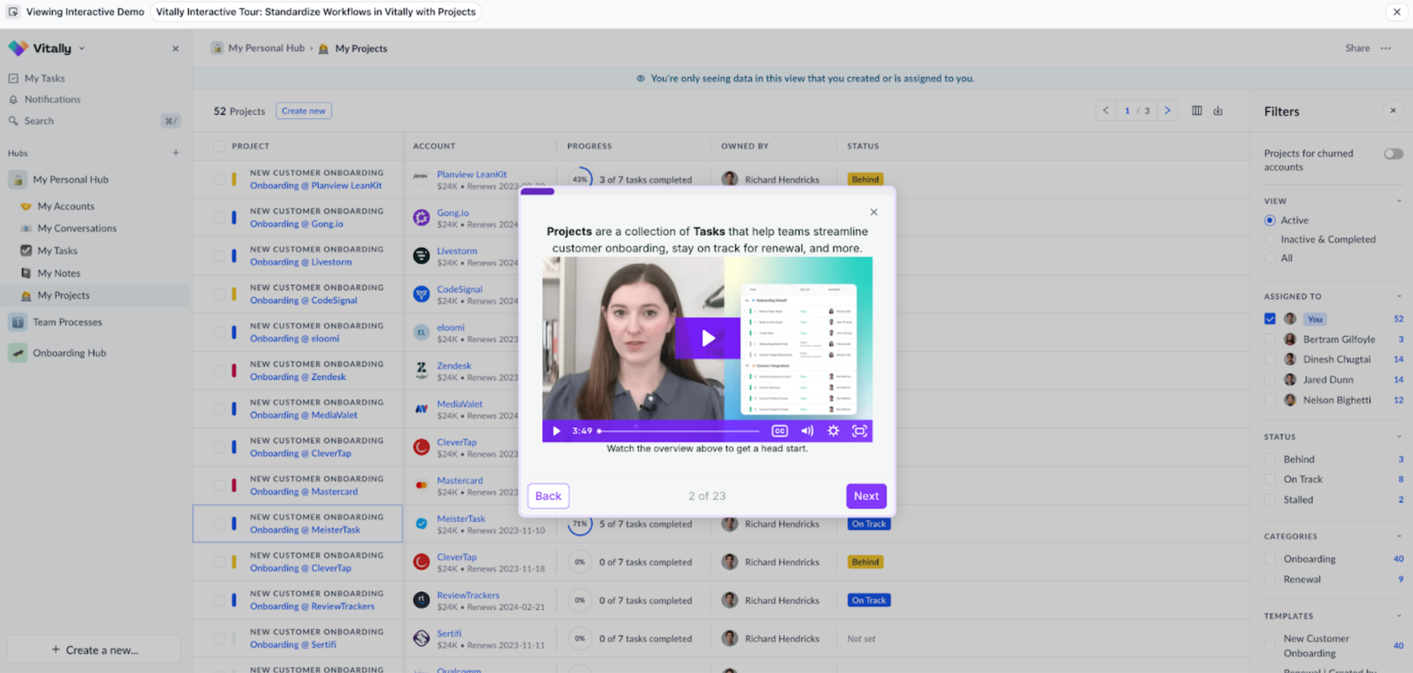 Vitally Interactive Tour
