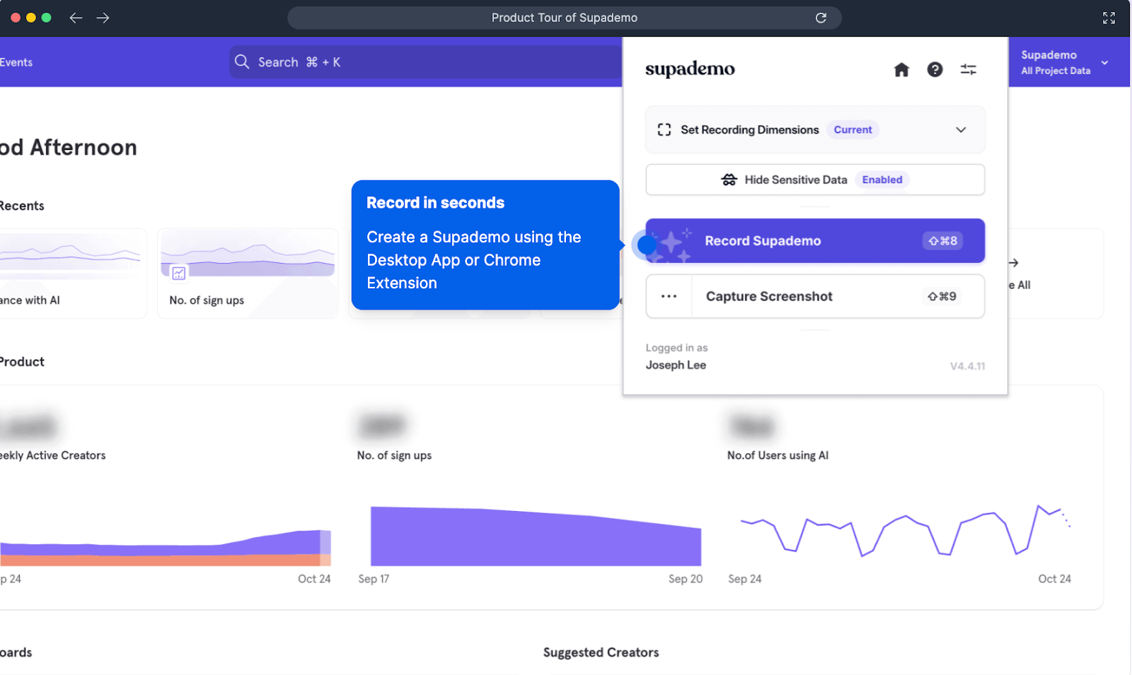 Supademo interactive demo