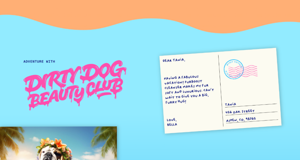 Dirty Dog Beauty Club home page