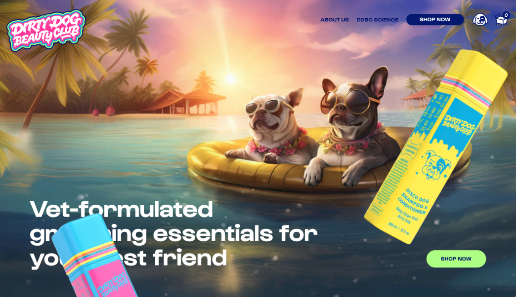 Dirty Dog Beauty Club home page