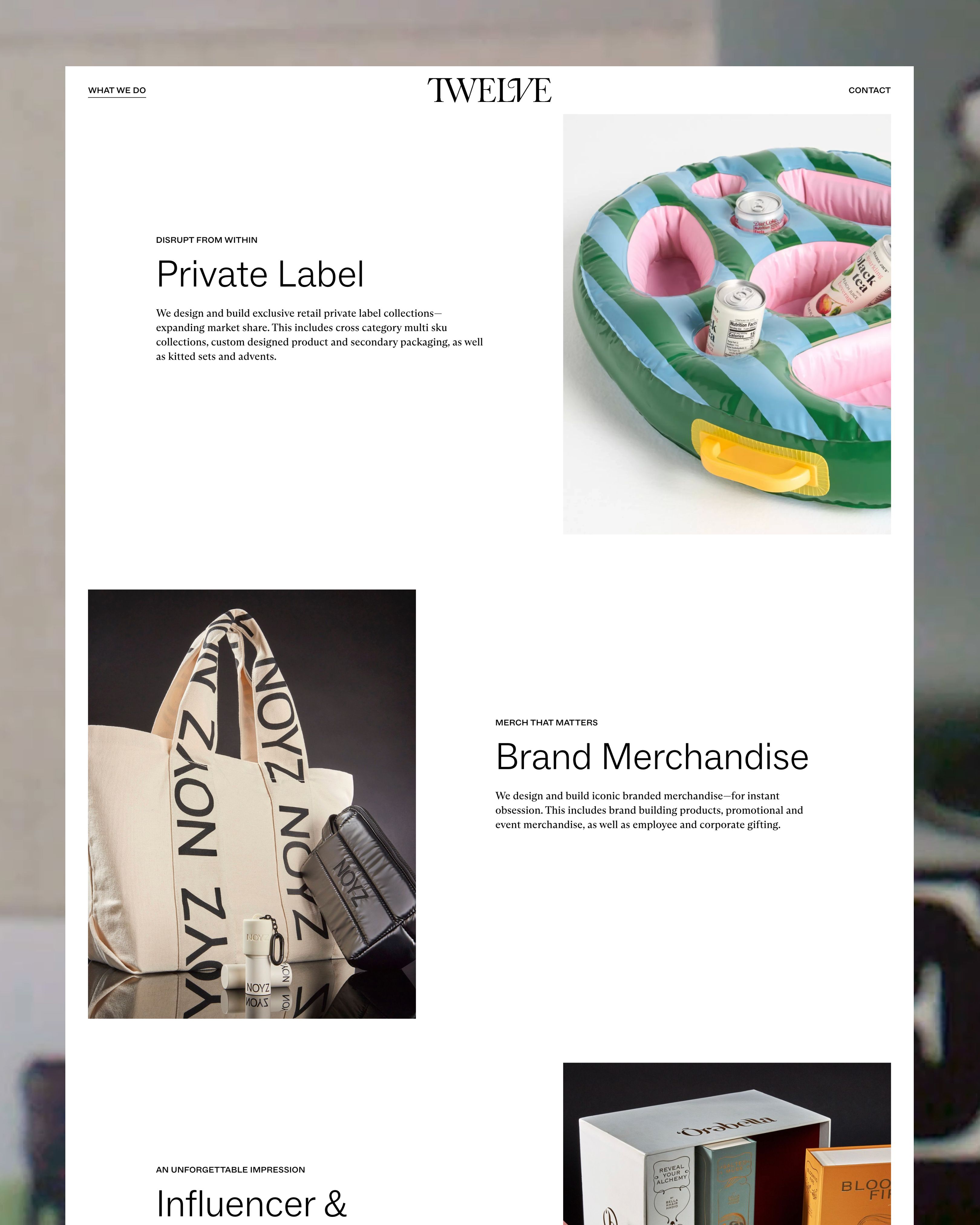 Image of website on background