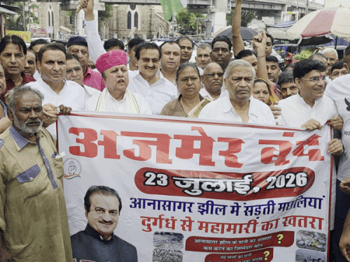 आनासागर झील की बदहाली के विरोध में अजमेर बंद