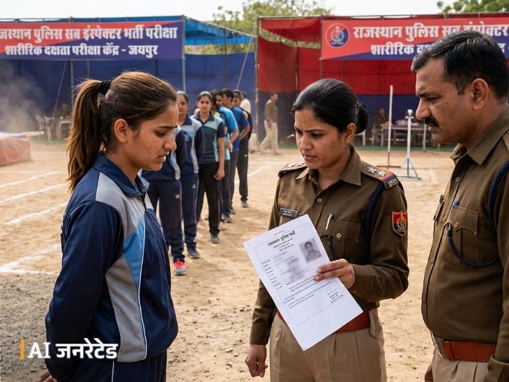 जयपुर में SI भर्ती परीक्षा में फेक कैंडिडेट पकड़ी:  एडिट कर बनाया एडमिट कार्ड, रिटन में फेल होने के बाद भी देने आई थी फिजिकल - Jaipur News