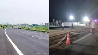 जहां मंत्रियों ने की थी पदयात्रा, वहीं लखनऊ-कानपुर एक्सप्रेसवे की सड़क में आई दरार; मरम्मत शुरू
- lucknowkanpur expressway asphalt cracks emerge again at km 45