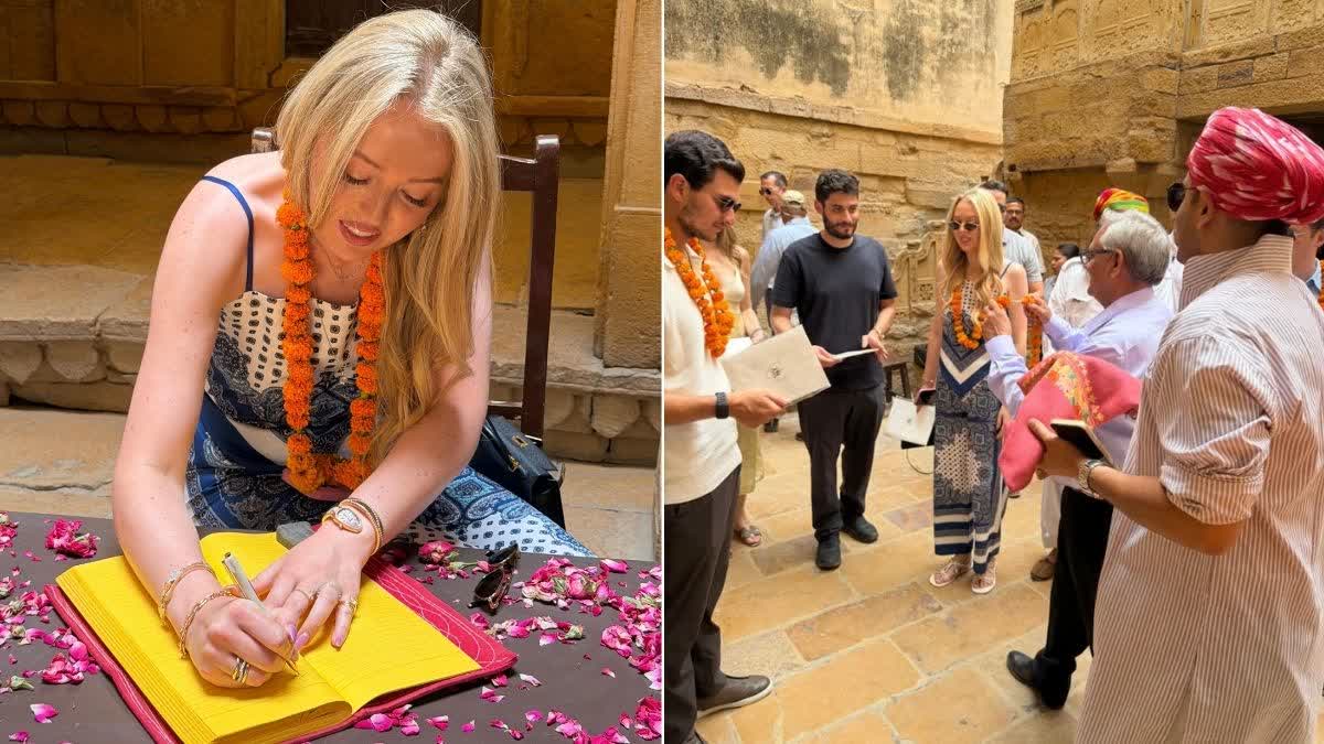 US राष्ट्रपति की बेटी टिफनी ट्रंप ने पति संग सोनार दुर्ग का किया भ्रमण, राजस्थानी संस्कृति से हुए रूबरू