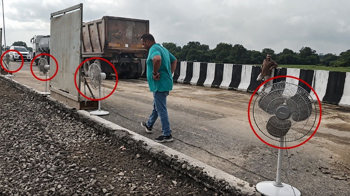 पंखा लगा कर सुखाया जा रहा लखनऊ-कानपुर एक्सप्रेस वे, अखिलेश यादव ने शेयर किया Video
