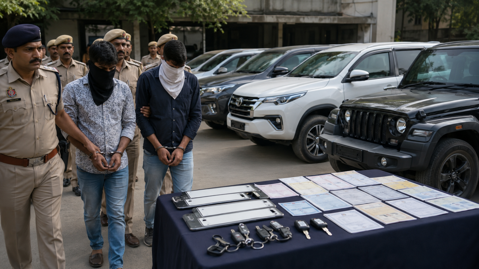 दिल्ली पुलिस ने लाखों रुपये की चोरी की एसयूवी बेचने वाले गिरोह का पर्दाफाश