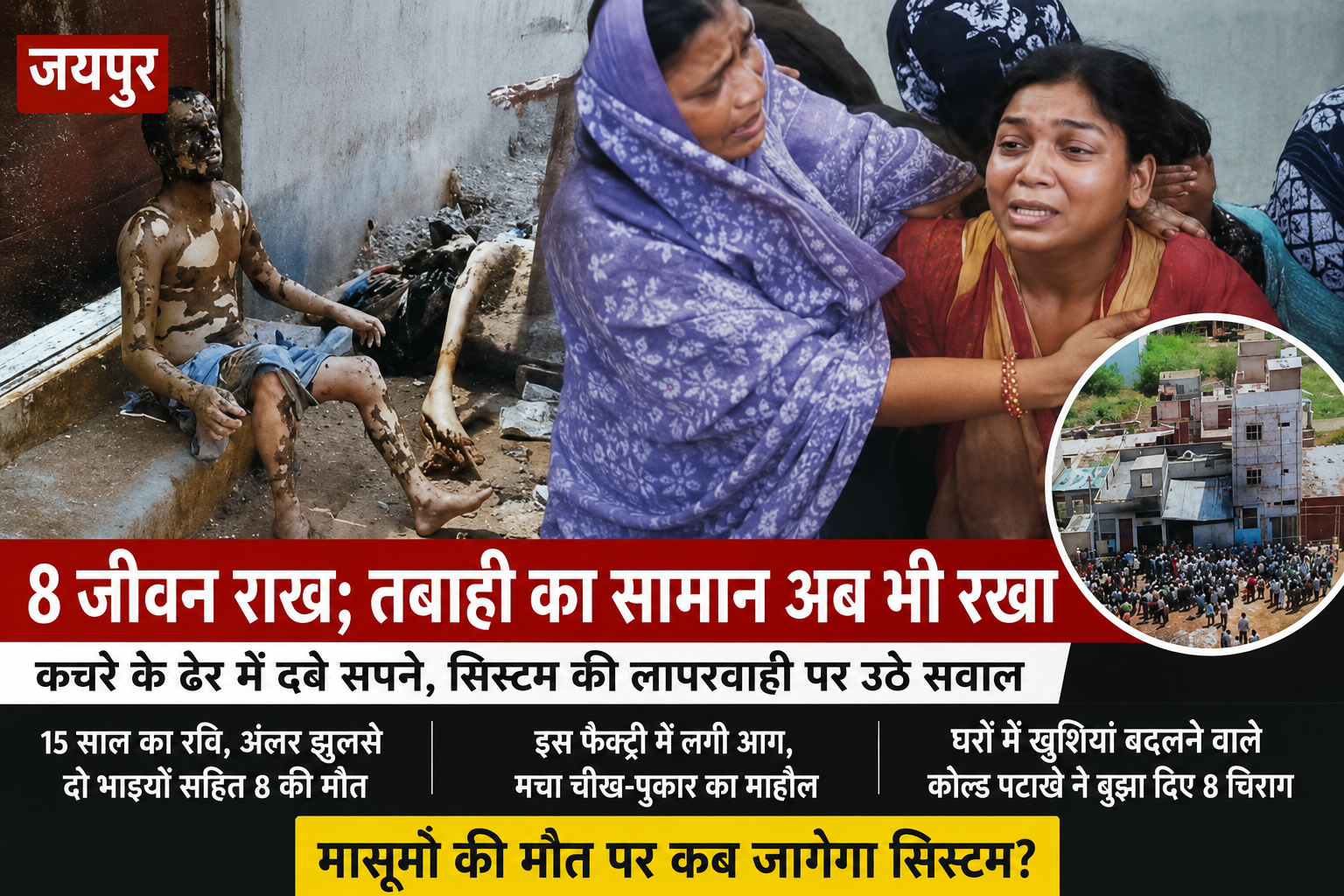 जयपुर: पटाखा फैक्ट्री में आग से 8 मौतें
