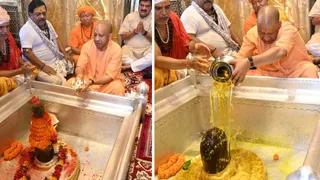 श्रावण मास का पहला दिन, मुख्यमंत्री योगी आदित्यनाथ ने बाबा विश्वनाथ और काल भैरव मंदिर में किया दर्शन-पूजन - first day of swawn cm yogi adityanath offered pooja in varanasi in shri kashi vishwanath mandir