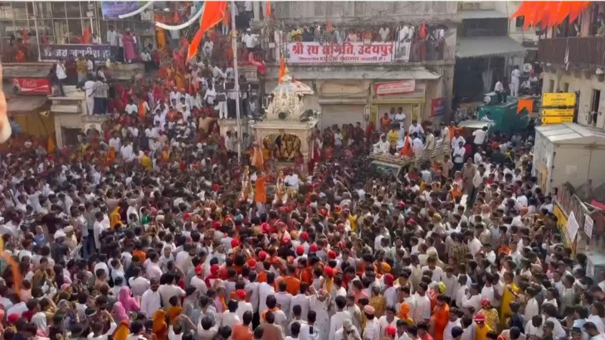 जगन्नाथ रथयात्रा: उदयपुर में 375 साल पुराने ऐतिहासिक रथ पर निकले भगवान, भक्ति और परंपरा का अद्भुत संगम