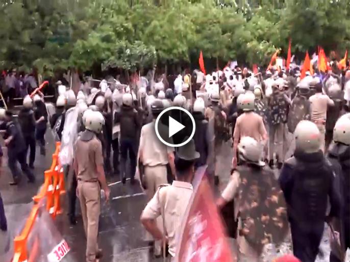 UGC नियमों के खिलाफ जयपुर में करणी सेना का प्रदर्शन, पुलिस ने किया लाठीचार्ज