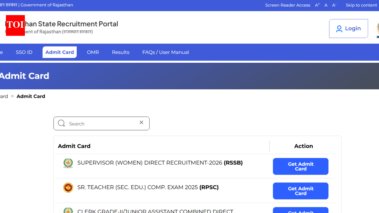 राजस्थान महिला पर्यवेक्षक एडमिट कार्ड 2026 recruitment.rajasthan.gov.in पर जारी: हॉल टिकट डाउनलोड करने के लिए सीधा लिंक