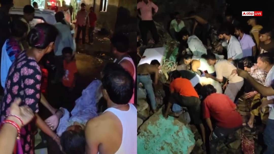 बारिश की कहर: हरिजन बस्ती में मकान ढहा, तीन परिवार के सदस्यों को सुरक्षित बाहर निकाला