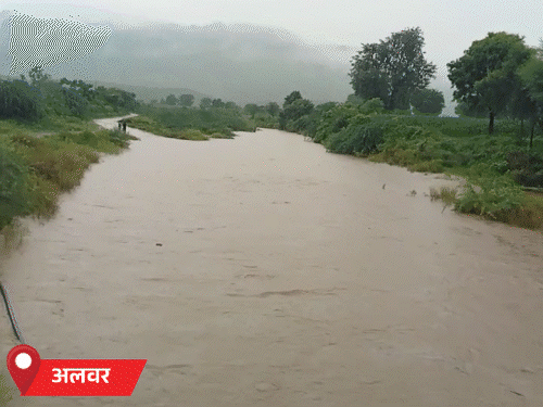 आज 25 जिलों में तेज बारिश की चेतावनी: जयपुर में रातभर पानी बरसा, भरतपुर में 8 इंच बरसात, अलवर और करौली में खेत-सड़कें डूबीं - Jaipur News