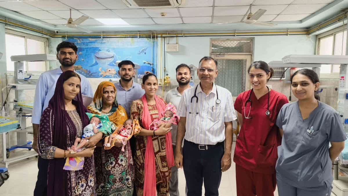 कोटा में समय से पहले एक साथ जन्मे ट्रिपलेट, आज किया गया डिस्चार्ज, अलवर में तीन बच्चियों का जन्म
