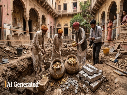 राजस्थान में हवेली की खुदाई से गायब हुई खजाना है लोकल मजदूरों का?