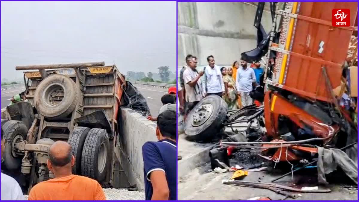 गोरखपुर लिंक एक्सप्रेसवे पर बड़ा हादसा, अनियंत्रित होकर नीचे गिरा वाहन; दो लोगों की मौत