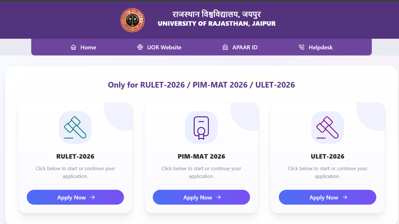 राजस्थान विश्वविद्यालय में पीजी प्रवेश 2026: ऑनलाइन आवेदन की तिथियाँ और पंजीकरण प्रक्रिया