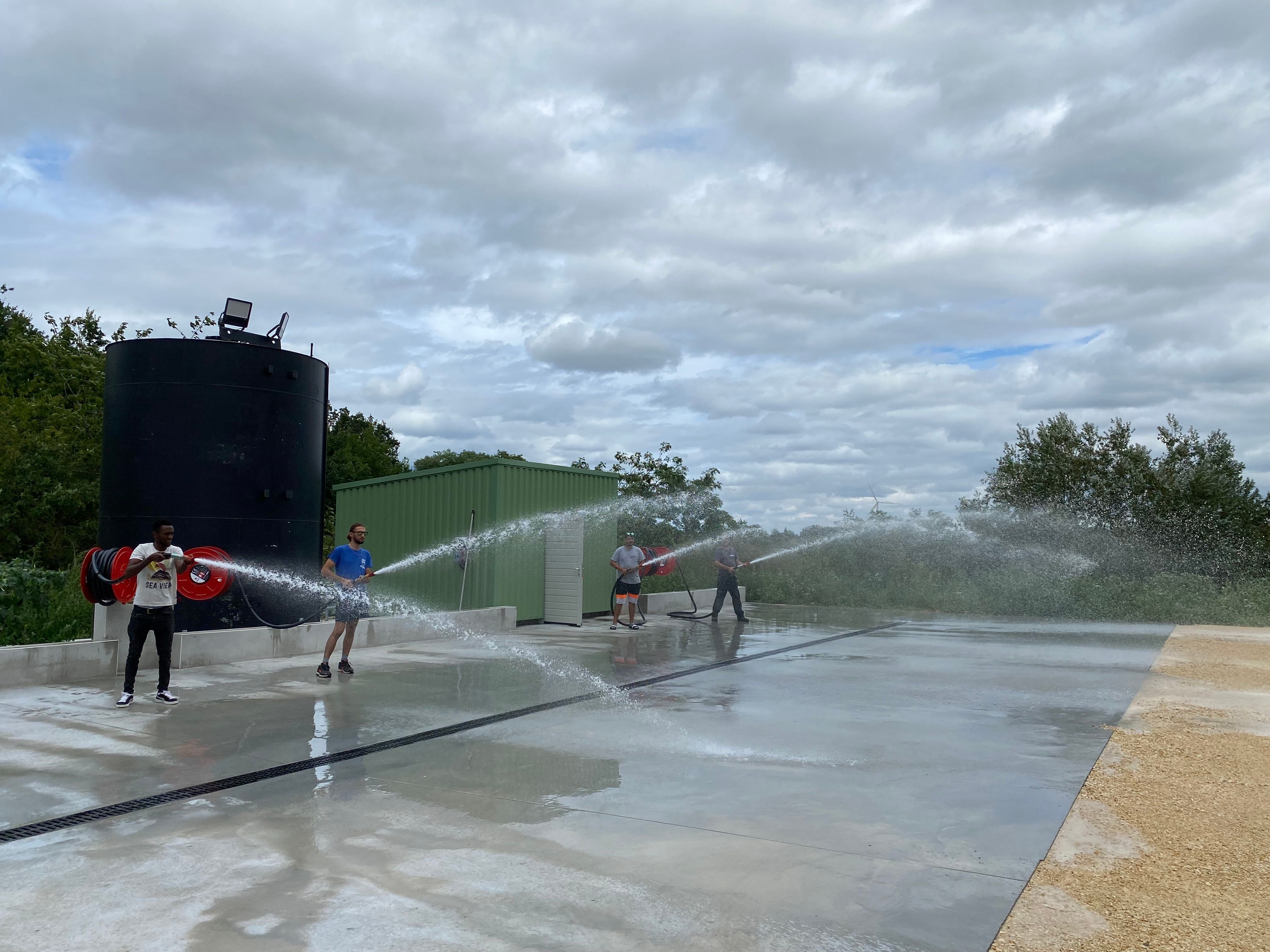 Essai sécurité incendie chantier