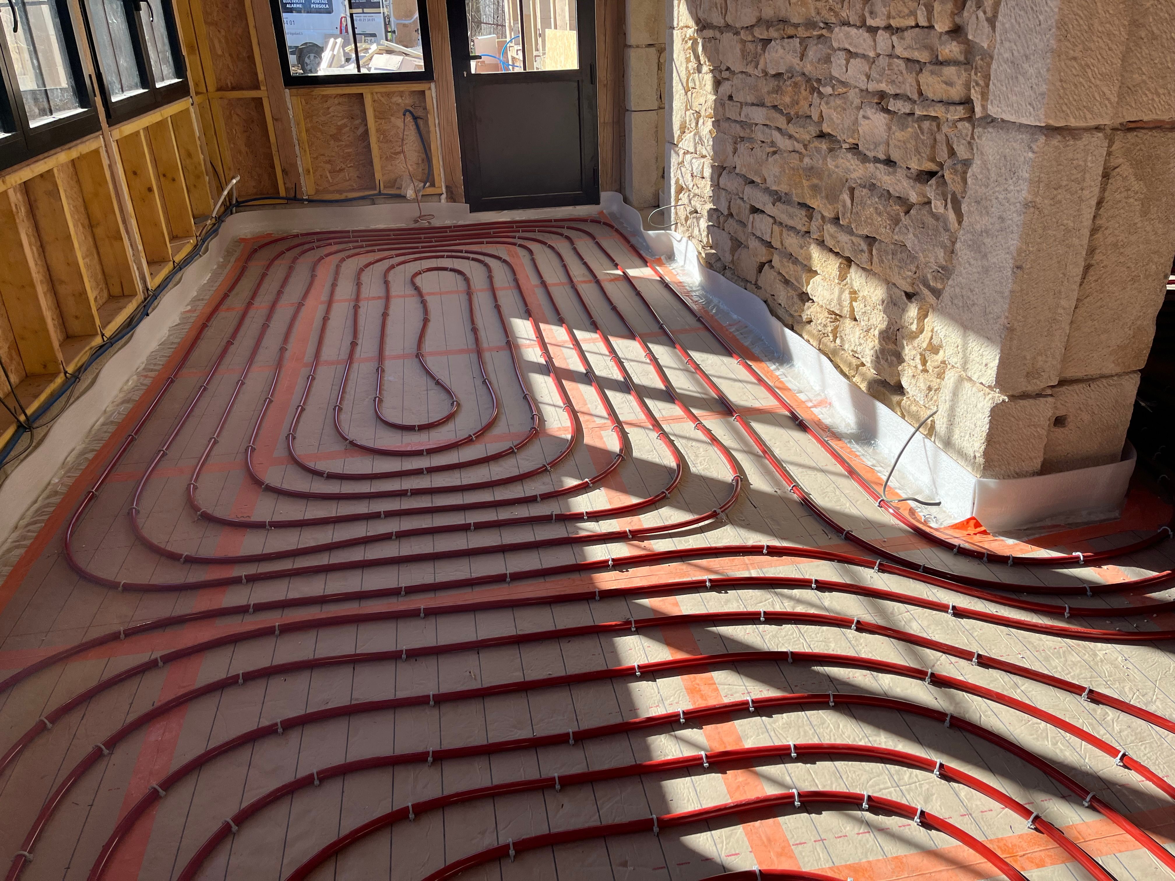 Plancher chauffant étage