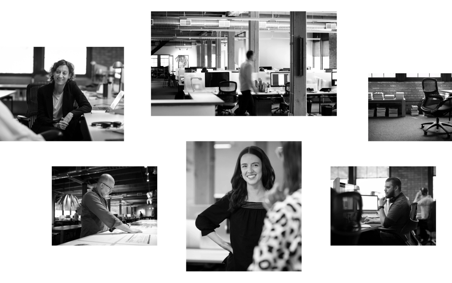 Collage of images showing what it looks like working at fifty thousand feet