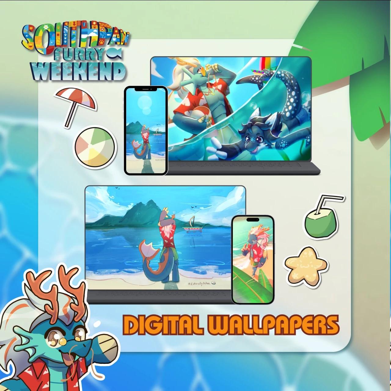 Digital Wallpaper Preview for Southpaw Furry Weekend 2026!