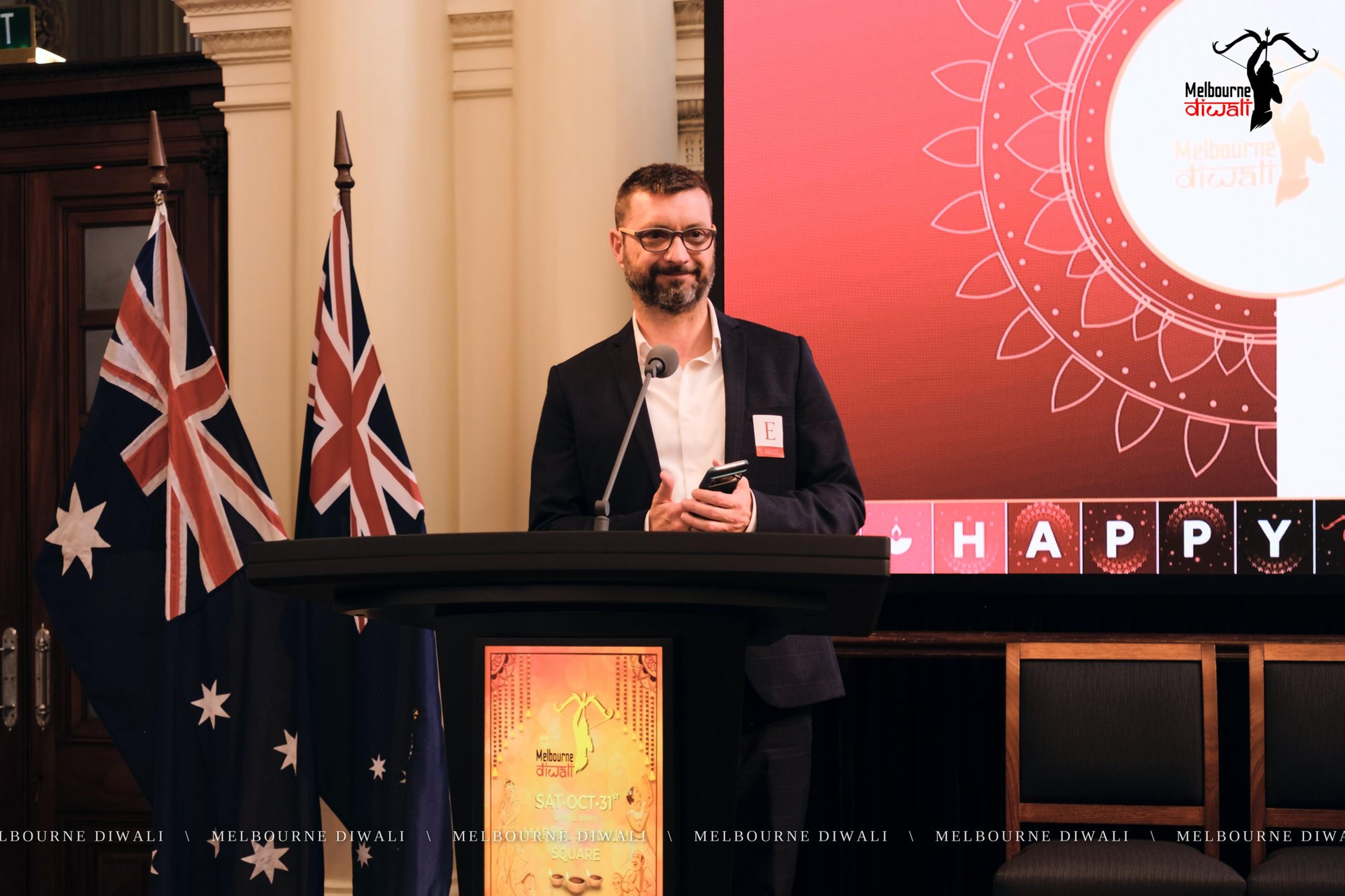 Raphaël Alla speaks for the French-Australian Chamber of Commerce and Industry