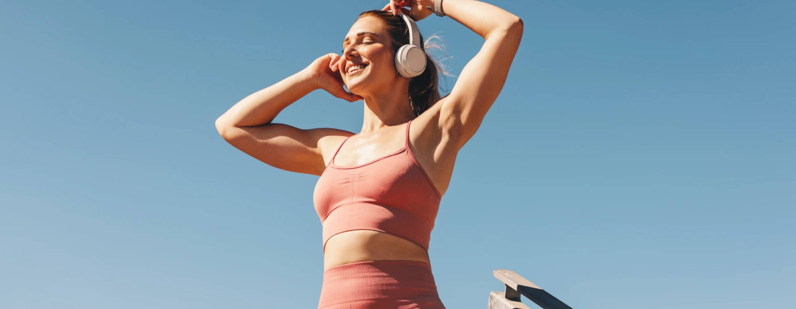 Woman listening to music