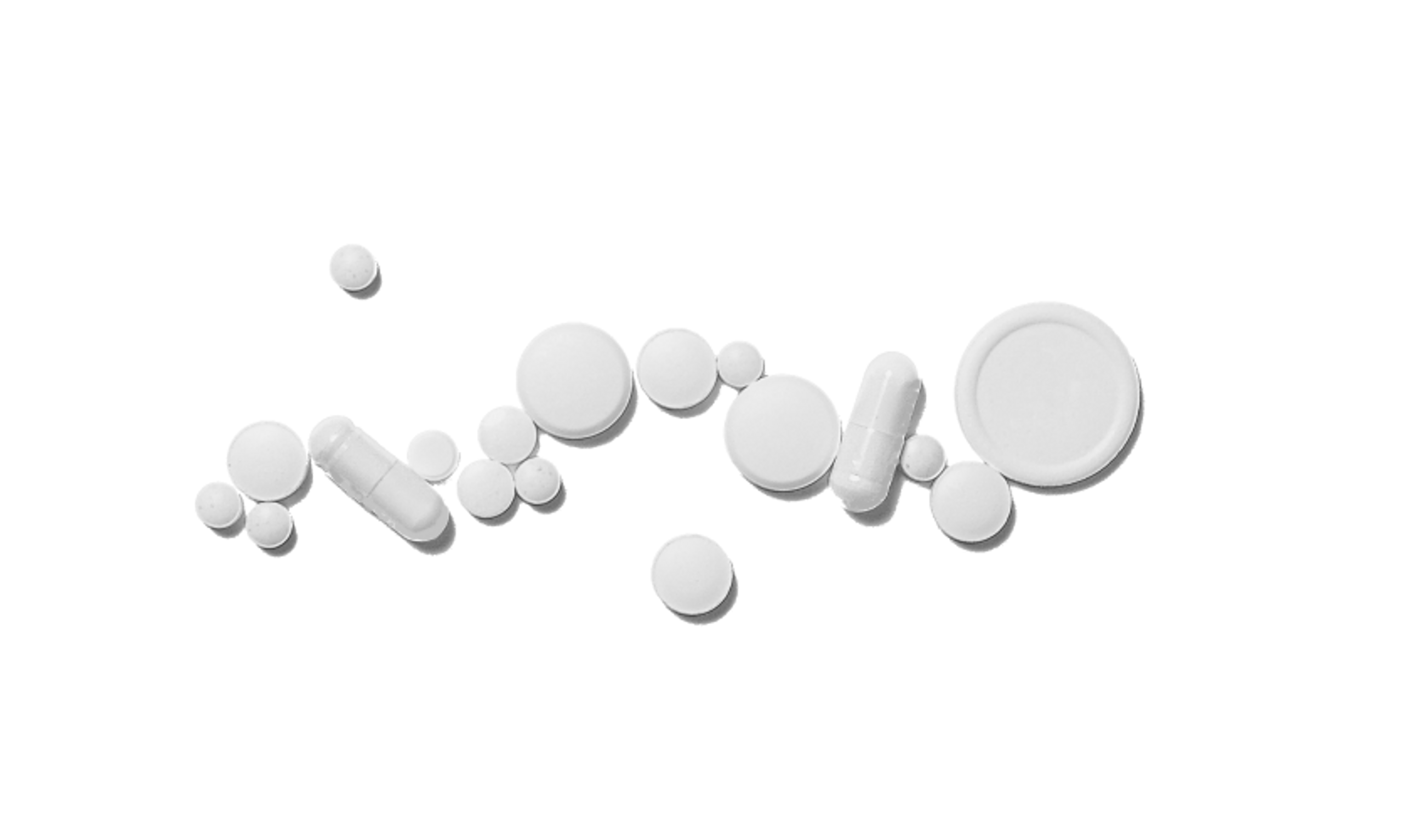 Vitamin pills and capsules