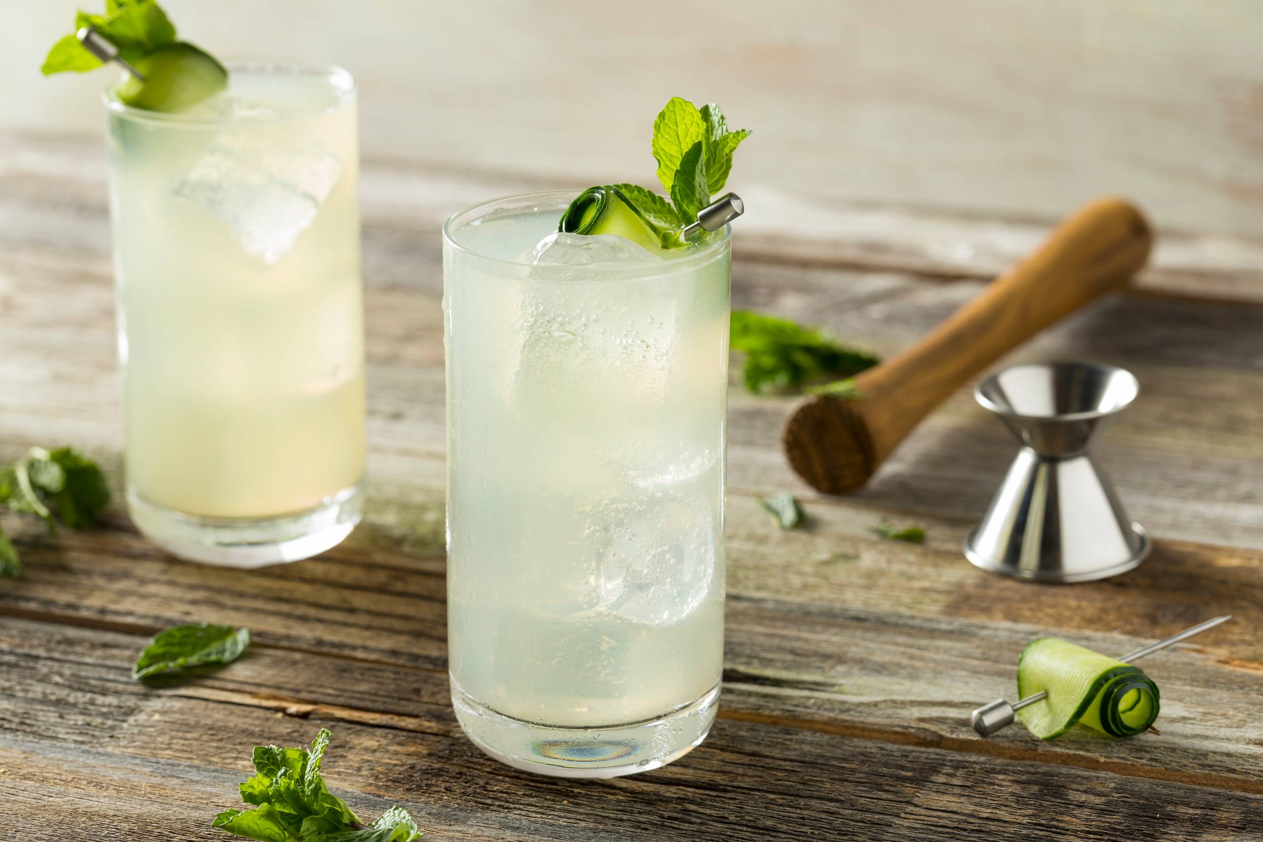 refreshing cucumber mint cooler mocktail