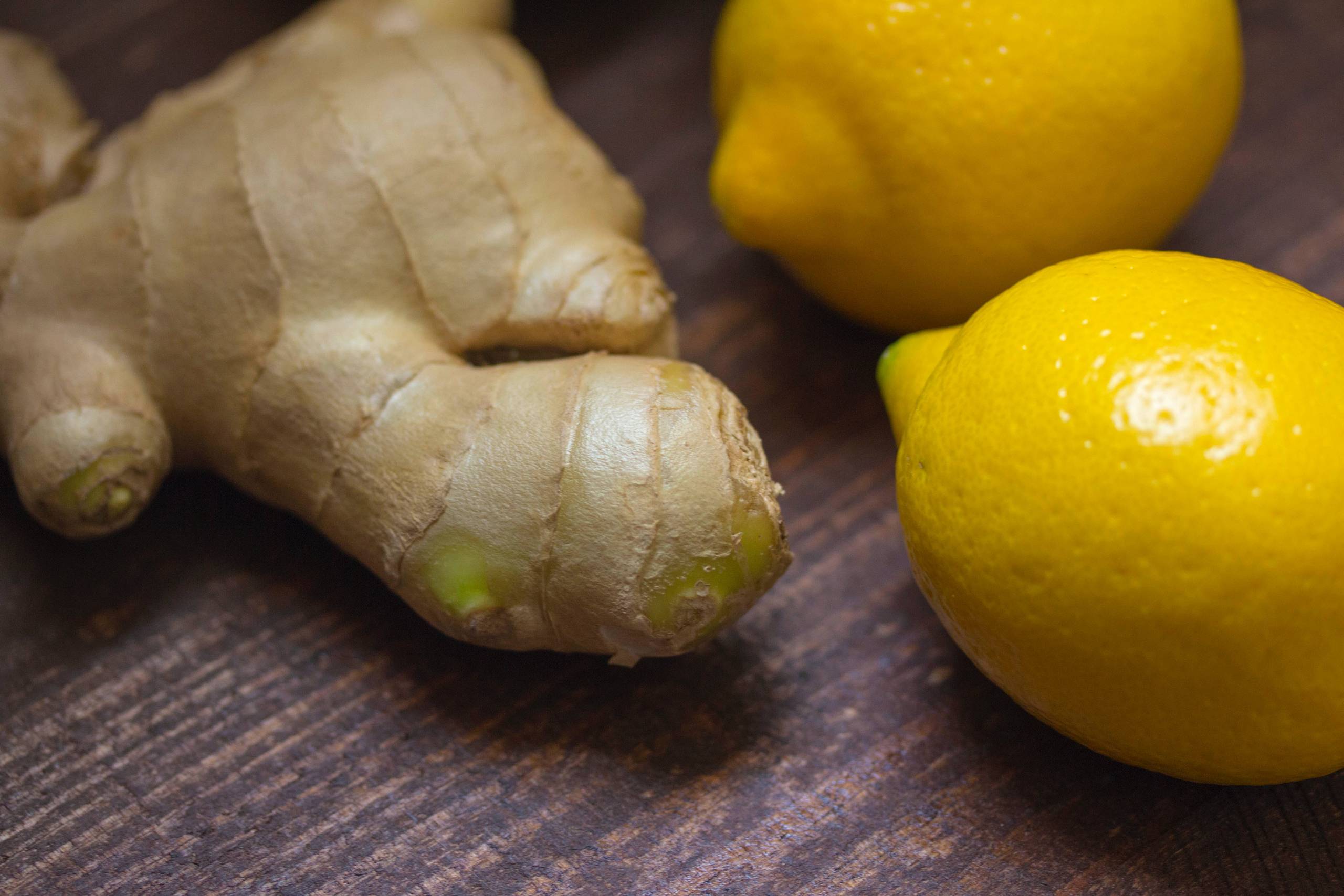 ginger and lemon close up