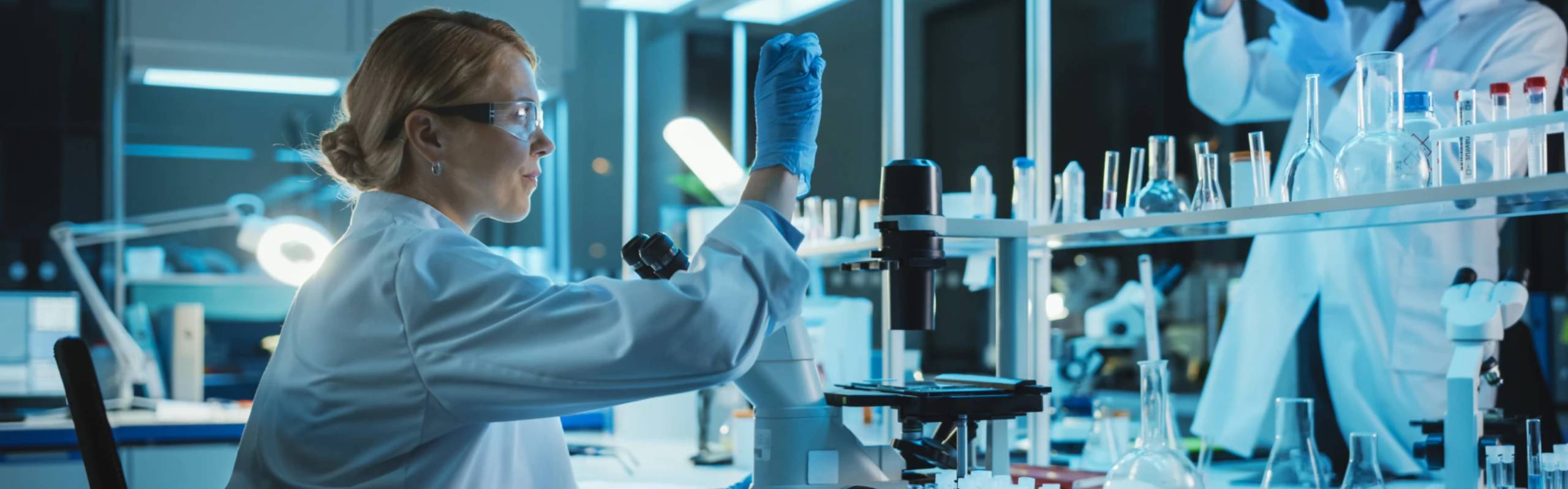 woman in lab